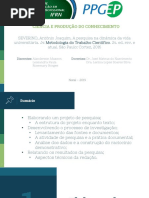 A pesquisa na dinâmica da vida universitária