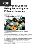Classroom Gadgets - Using Technology To Enhance Learning