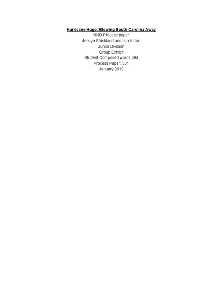 NHD Process Paper | PDF | Disaster And Accident | Disaster (General)