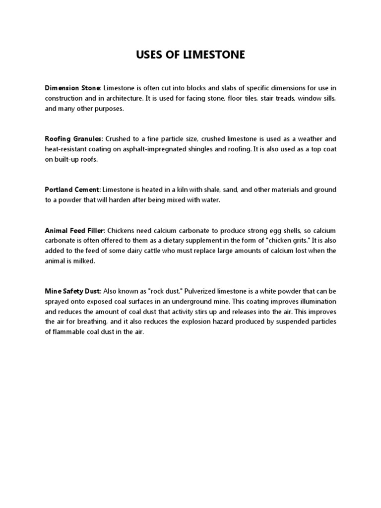 Limestone Project | PDF | Limestone | Clastic Rock