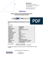 Datasheet: General Purpose Glass Bodied PH Electrode Jenway Part Number 924 005