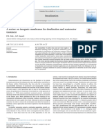 A Review on Inorganic Membranes for Desalination and Wastewater Treatment