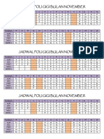 Jadwal Poli Gigi Bulan November