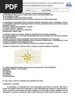 Avaliação de Geografia 2019 6 a e B