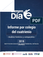 Informe por colegio del cuatrienio: Análisis histórico y comparativo de Saber 3° en Matemáticas