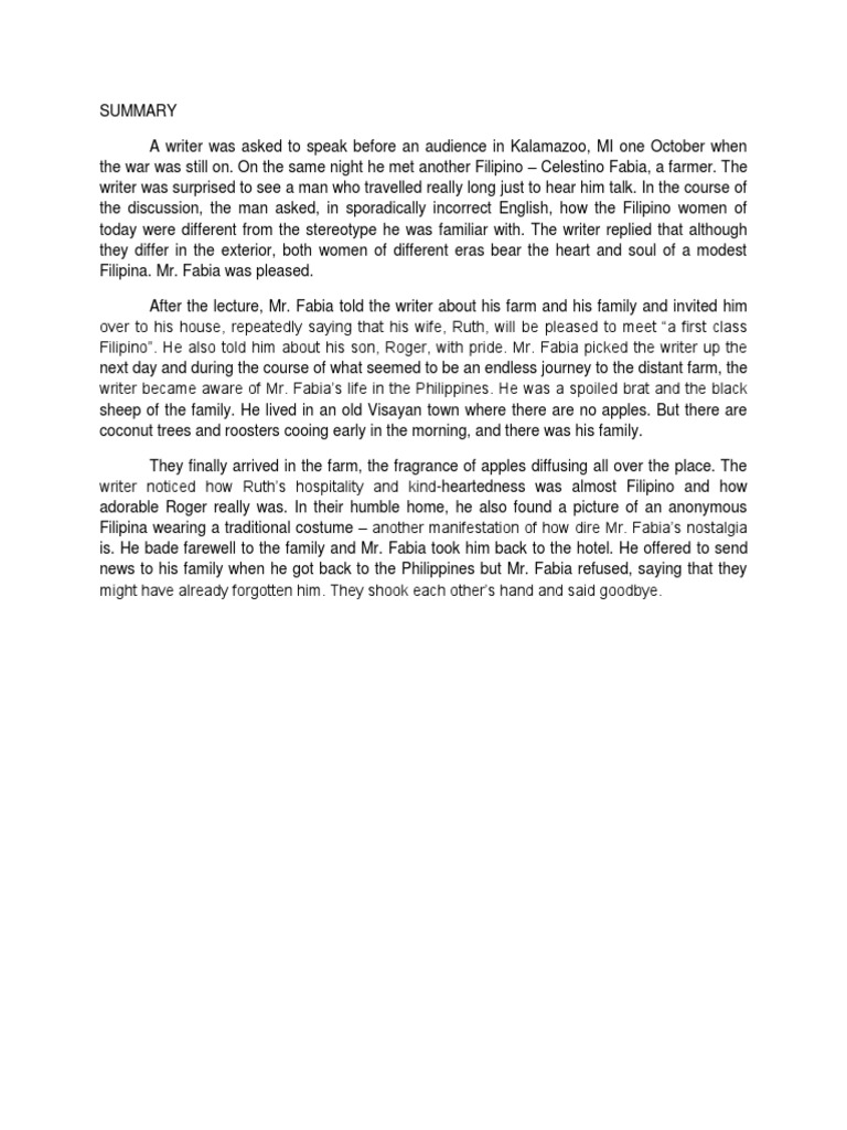 Scent of Apples Plot (Narrative) Narration