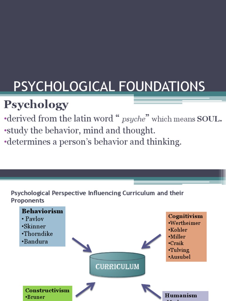 psychological foundation Psychology & Cognitive Science