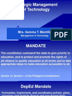 Strategic Management of Technology in Education