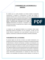 Concepto y Fundamento de La Economia de La Empresa