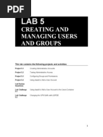 Creating and Managing Users and Groups: This Lab Contains The Following Projects and Activities