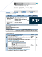 Sesión de Aprendizaje #1 - 2019 - English