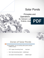 Solar Ponds: Princples and Operations