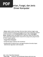 Pengertian dan Fungsi Driver Komputer | PDF