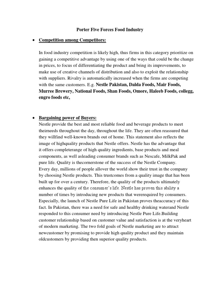 Food Industry PDF Nestlé Foods