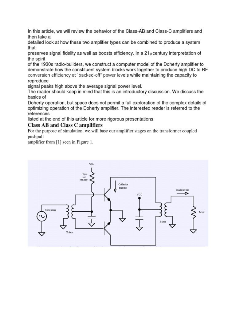 Class AB and Class C Amplifiers PDF