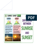 Difference Between Sunrise and Sunset