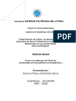 Determinación de Índices de Desempeño de Los Aprendices de Buceo Profesional en Base Del Análisis Multivariado