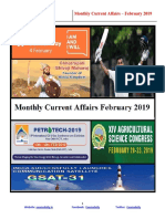 Monthly Current Affairs - February 2019