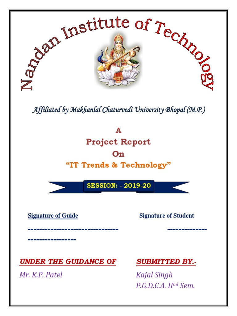 Affiliated by Makhanlal Chaturvedi University Bhopal (M.P.) : Project ...