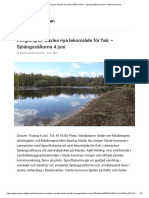 Invigning Av Gävles Nya Lekområde För Fisk - Sjöängssältorna 4 Juni - Gävle Kommun