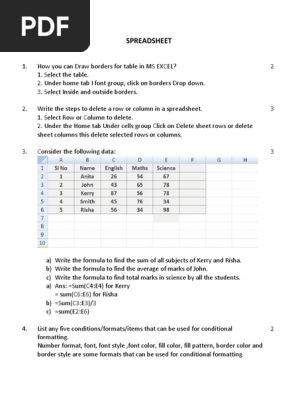 Spreadsheet