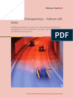 Business Transparency - Fahren mit Sicht. Kraftfahrzeugzulieferer bereiten sich mit Enterprise Architecture Management und transparenten Geschäfts- und IT-Strukturen auf Marktverwerfungen vor (Detecon Spotlight)