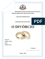 Trabalho Sobre o Divórcio Em Angola