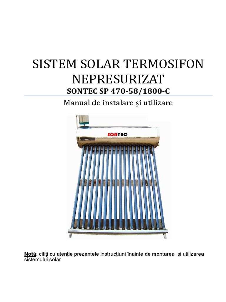 Manual Instalare Sontec | PDF
