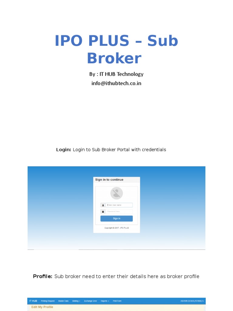 Sub Broker Portal Guide | PDF | Business