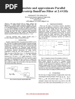 Design, Simulate and Approximate Parallel Coupled Microstrip Bandpass Filter at 2.4 GHZ