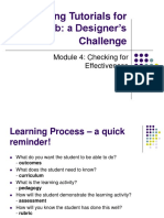 Creating Tutorials For The Web: A Designer's Challenge: Module 4: Checking For Effectiveness
