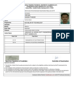 Gaurav Thakur: Admit Card of End Semester Examination May/June 2019