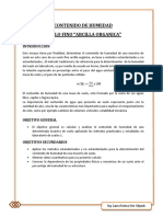 Determinación del contenido de humedad en suelo fino arcilla orgánica mediante métodos estandarizados y no estandarizados