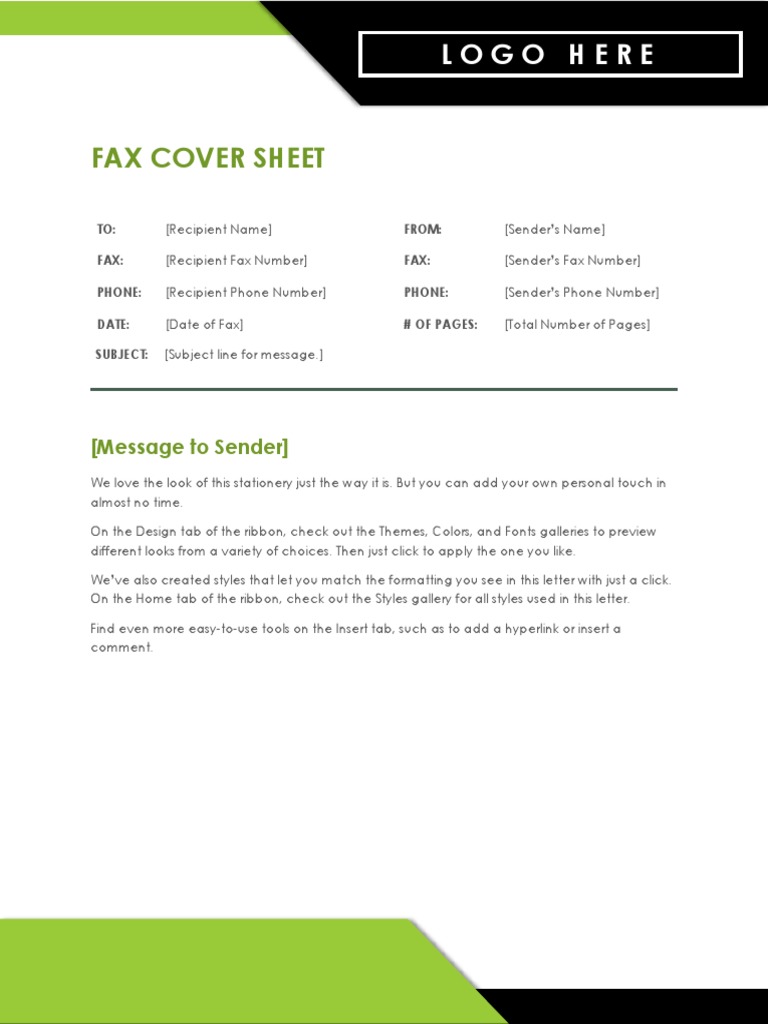 Customize Your Fax Stationery | PDF