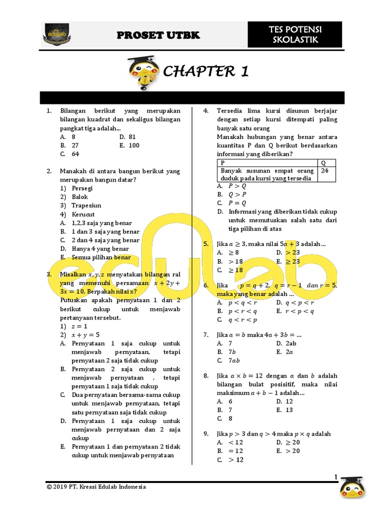 5088 51070 7 Soal Asli Tps Utbk 2019