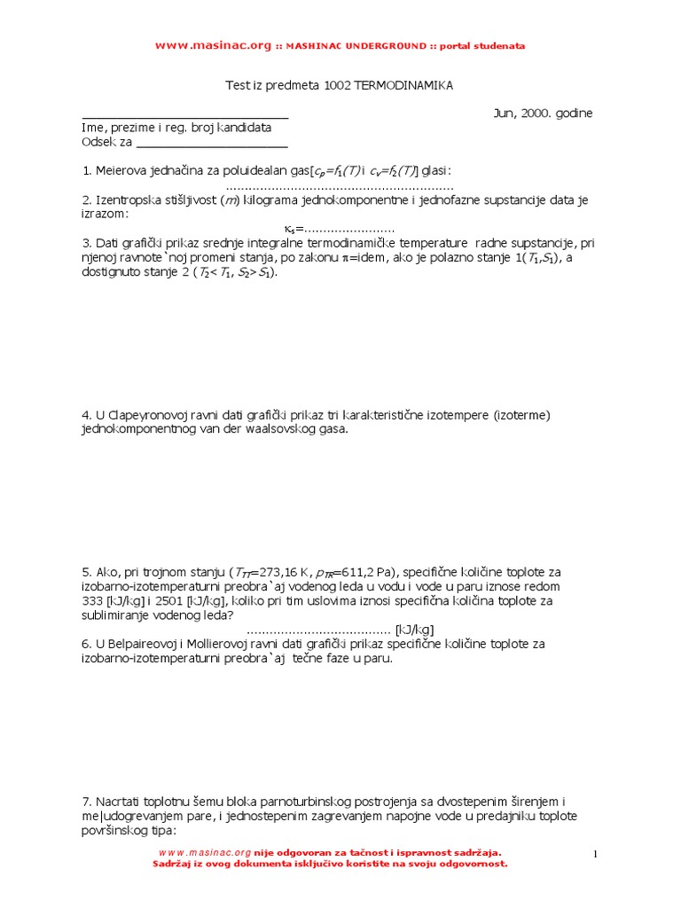 TD Test Jun 2000 | PDF