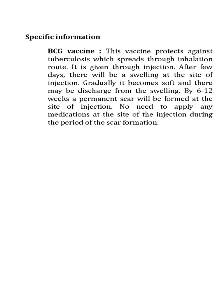 BCG Vaccine: Tuberculosis Protection | PDF | Science & Mathematics