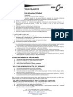 Requisitos para Obtener Servicio de Agua Potable AMAGUA