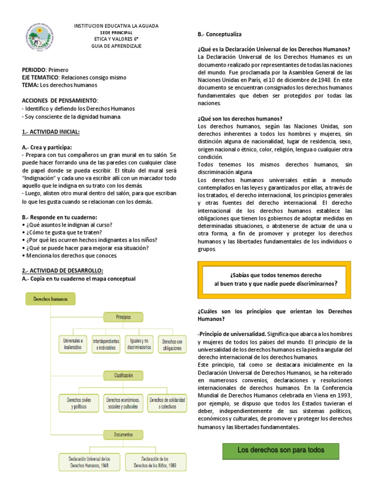 Guias de Aprendizaje | PDF | Derechos humanos | Derechos