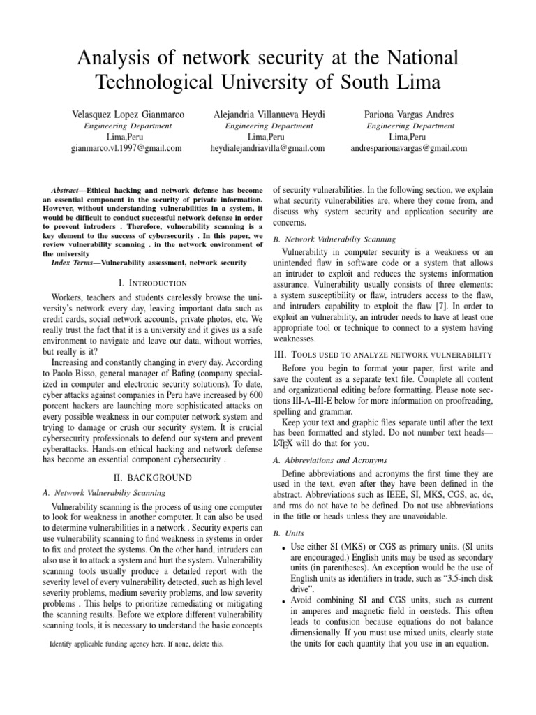 Conference LaTeX Template 7-9-18 1 | PDF | Vulnerability (Computing ...
