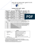 Enrolment Form 2017 - 2018: Costs