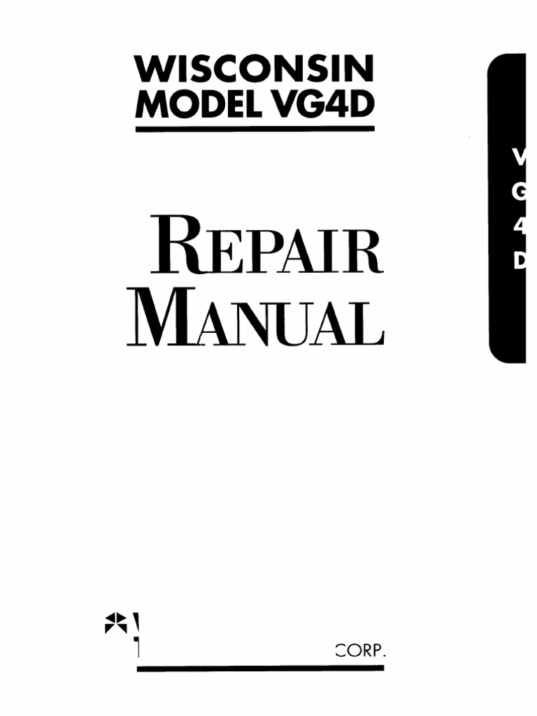Wisconsin VG4D Engine Manual | PDF | Carburetor | Motor Oil