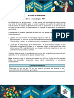 Evidencia Foro Ideas Sobre La Educacion y Las TIC AA1