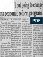 CAP - Gov't Is Not Going To Change Its Economic Reform Program - The Daily Journal 20.11.1989