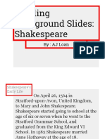 Building Background Slides Shakespeare