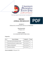 SBF3033 Animal Physiology: Practical: 3