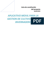 Acta de Constitucion de Proyecto Final Invernadero