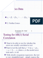 Time Series Data: y + X + - . .+ X + U