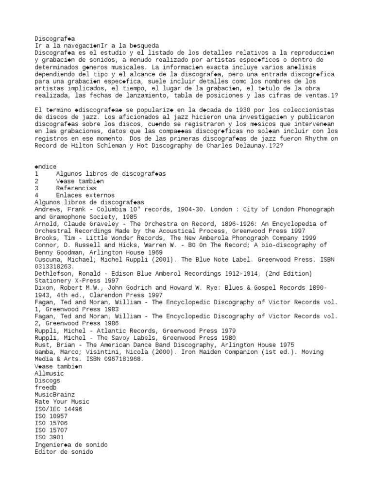 Discografia | PDF | Musica Popular Americana | Estilos americanos de música