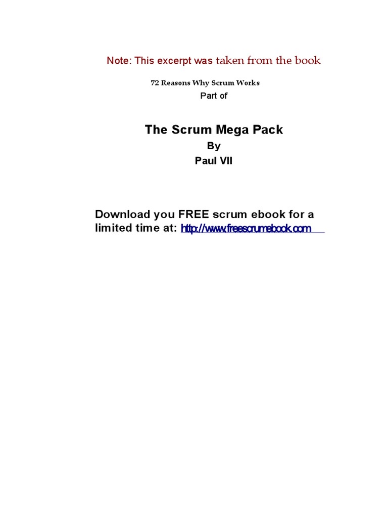 72 Reasons Why Scrum Works Roiles Excerpt | PDF | Agile Software ...
